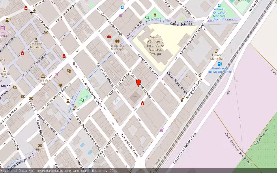 Mapa de Subasta Inmueble (Local comercial) en Vila-real-villareal, Castellón/Castelló