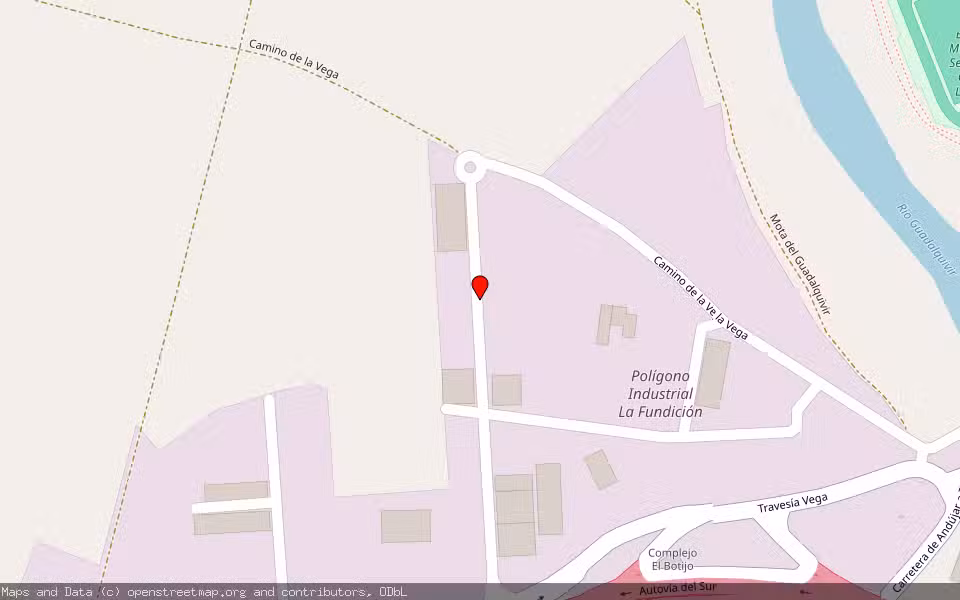 Mapa de Subasta Inmueble (Nave industrial) en Andujar, Jaén