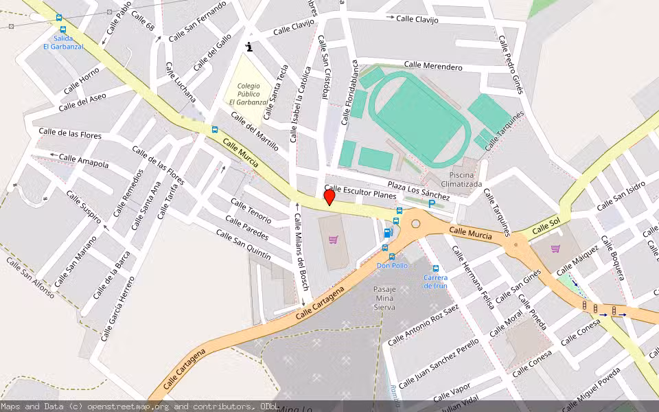 Mapa de Subasta Inmueble (Vivienda) en La Unión, Murcia
