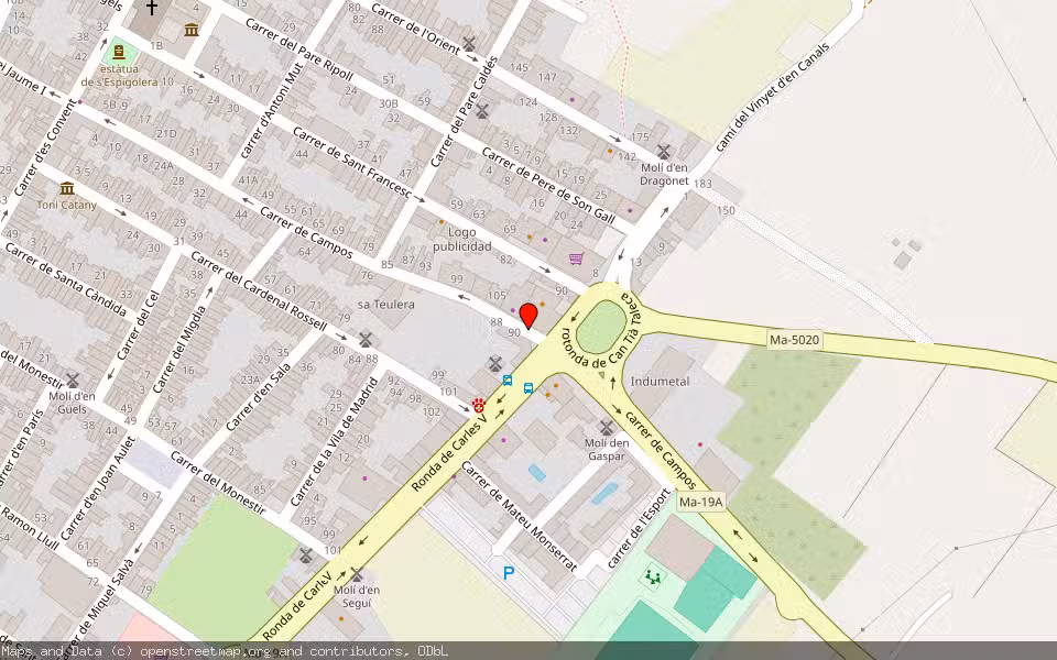 Mapa de Subasta Inmueble (Local comercial) en Llucmajor, Illes Balears