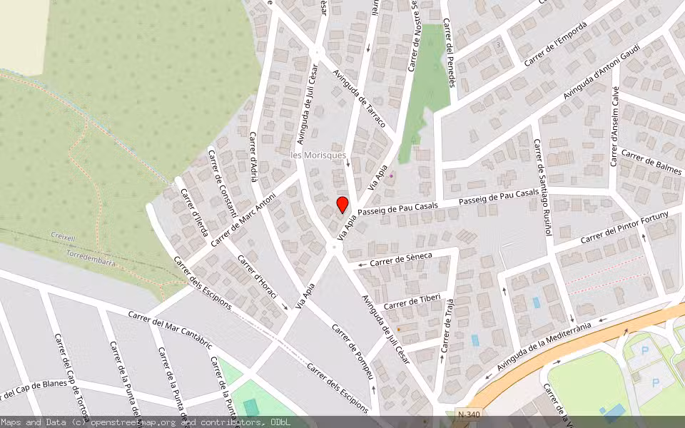 Mapa de Subasta Inmueble (Vivienda) en Creixell, Tarragona