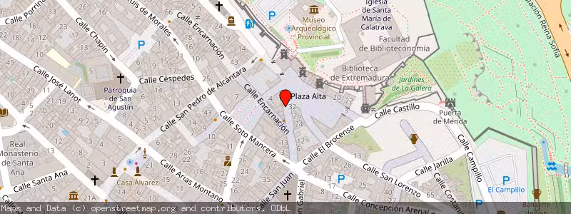 Mapa de Subasta de Inmueble (Vivienda) en Badajoz, Badajoz 