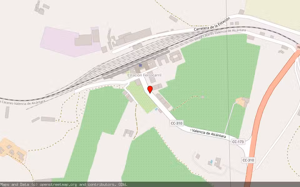 Mapa de Subasta Inmueble (Vivienda) en Valencia De Alcantara, Cáceres