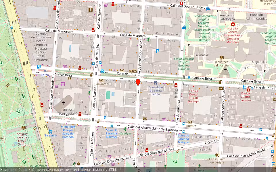 Mapa de Subasta Inmueble (Vivienda) en Madrid