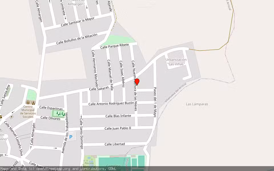 Mapa de Subasta Inmueble (Vivienda) en Villanueva Del Ariscal, Sevilla