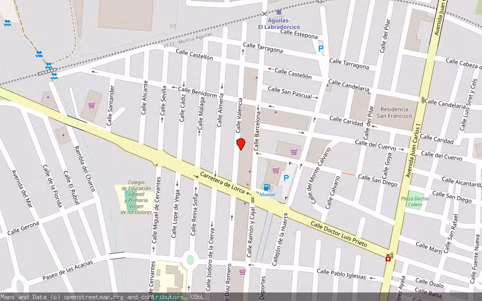 Mapa de Subasta Inmueble (Garaje) en Águilas, Murcia