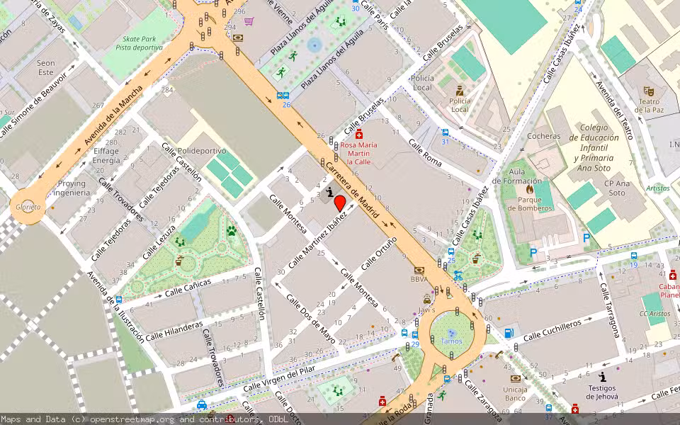 Mapa de Subasta Inmueble (Vivienda) en Albacete