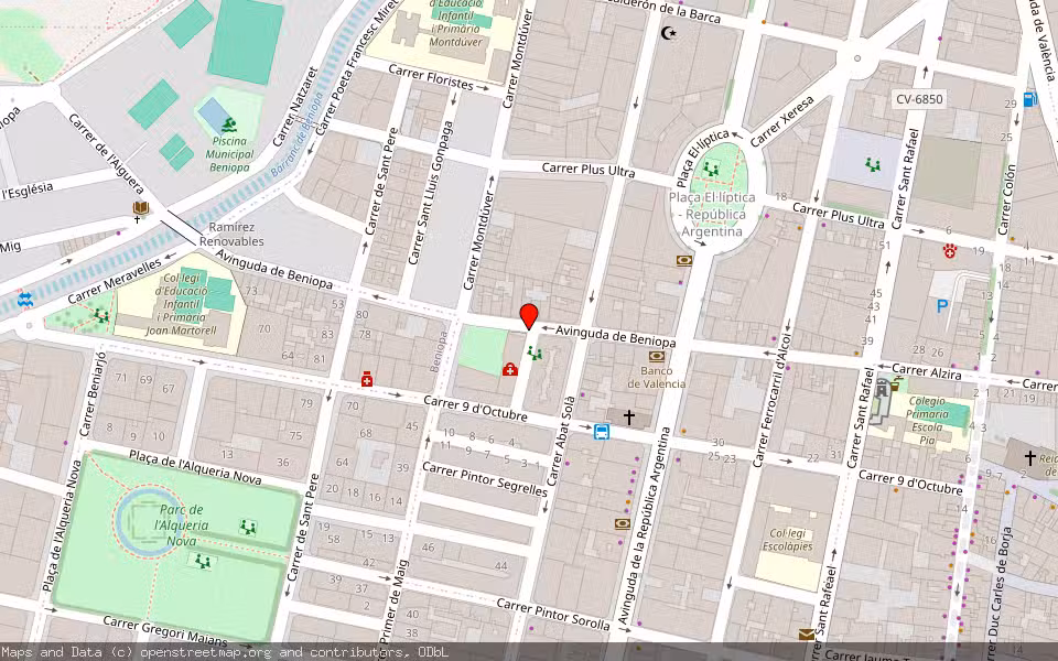 Mapa de Subasta Inmueble (Local comercial) en Gandia, Valencia/València