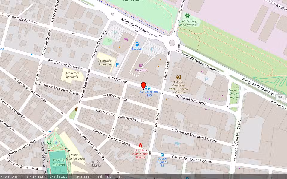 Mapa de Subasta Inmueble (Vivienda) en Igualada, Barcelona