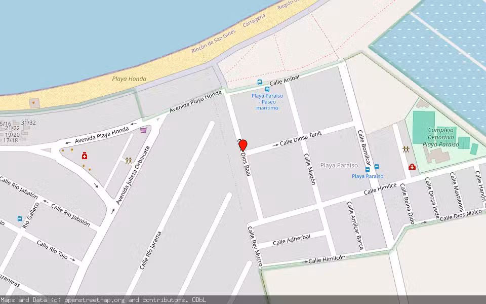 Mapa de Subasta Inmueble (Garaje) en Cartagena, Murcia