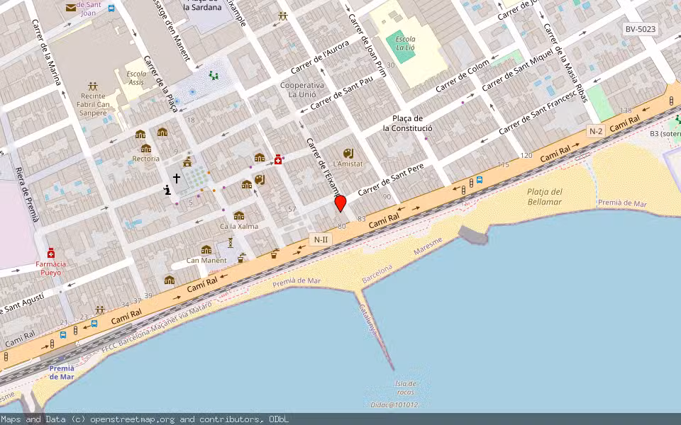 Mapa de Subasta Inmueble (Vivienda) en Premià De Mar, Barcelona