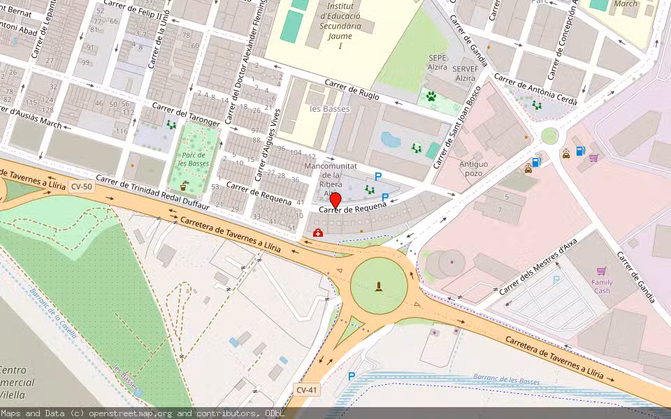 Mapa de Subasta Inmueble (Vivienda) en Alzira, Valencia/València
