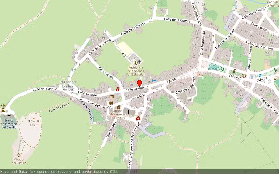 Mapa de Subasta Inmueble (Vivienda) en Vilvestre, Salamanca