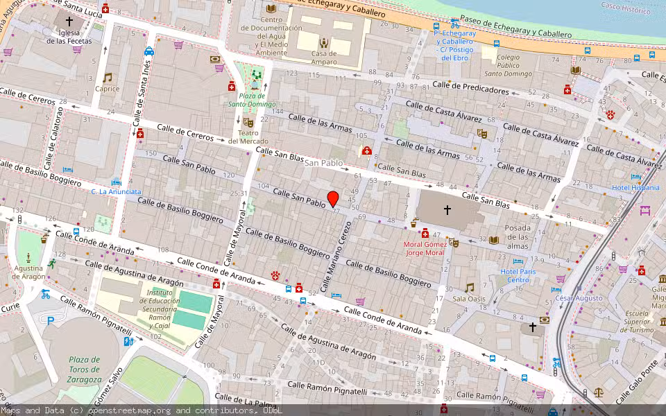 Mapa de Subasta Inmueble (Trastero) en Zaragoza