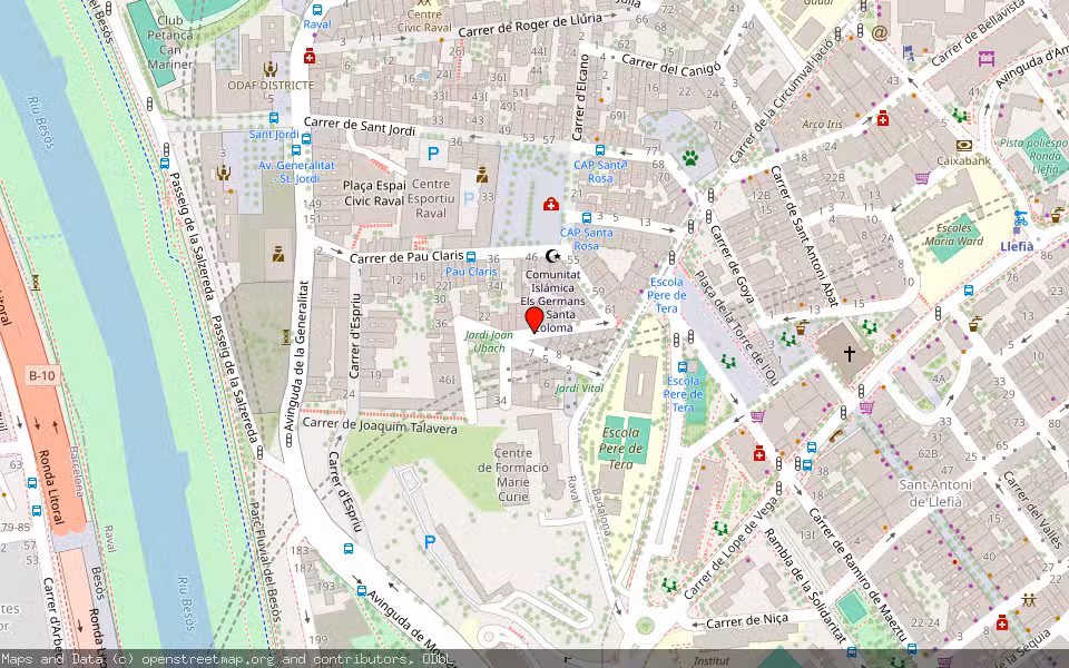 Mapa de Subasta Inmueble (Vivienda) en Santa Coloma De Gramenet, Barcelona