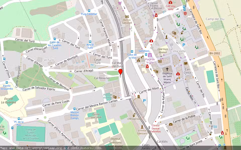 Mapa de Subasta Inmueble (Solar) en Sant Vicenç Dels Horts, Barcelona