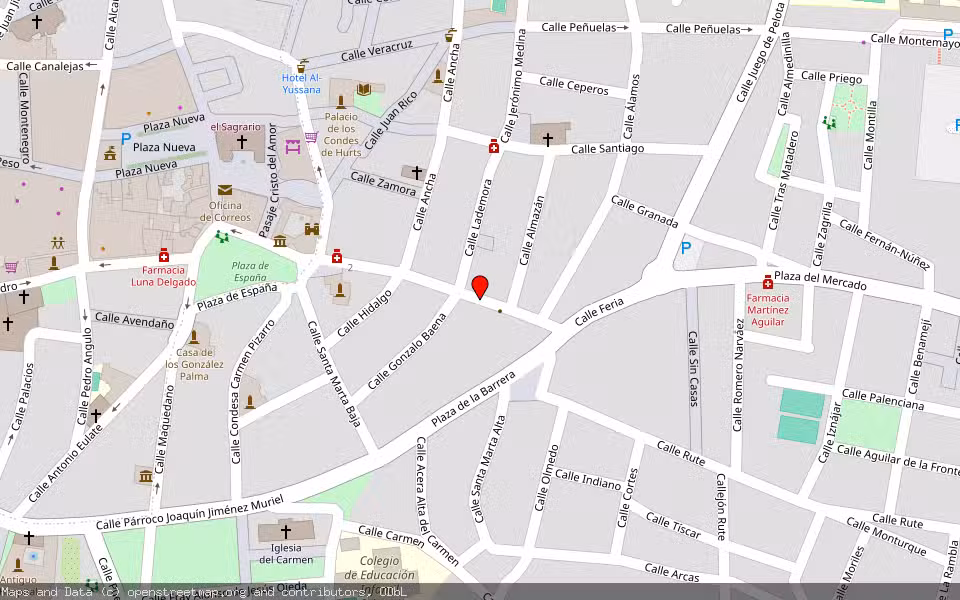 Mapa de Subasta Inmueble (Garaje) en Lucena, Córdoba