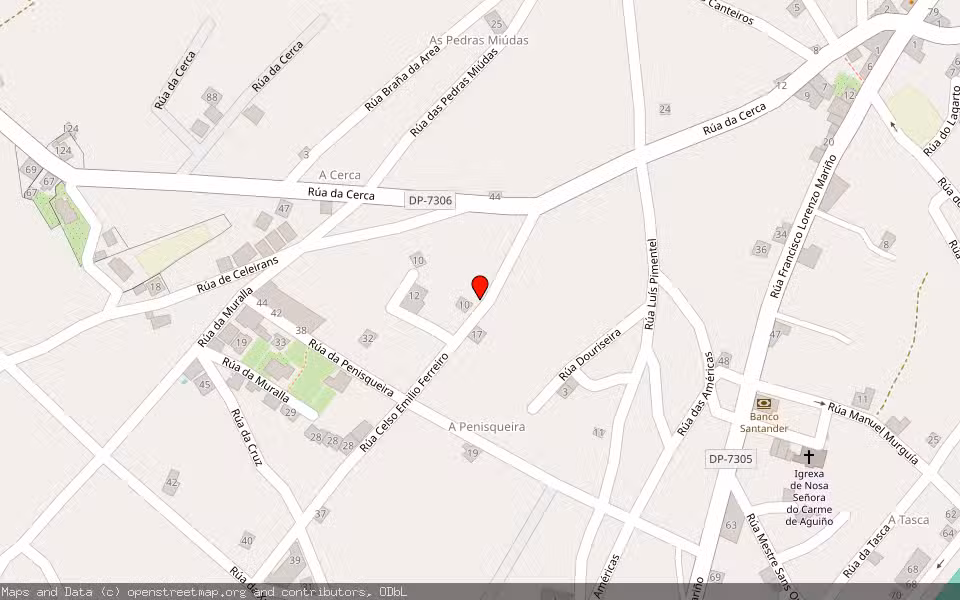 Mapa de Subasta Inmueble (Garaje) en Aguiño-ribeira, A Coruña