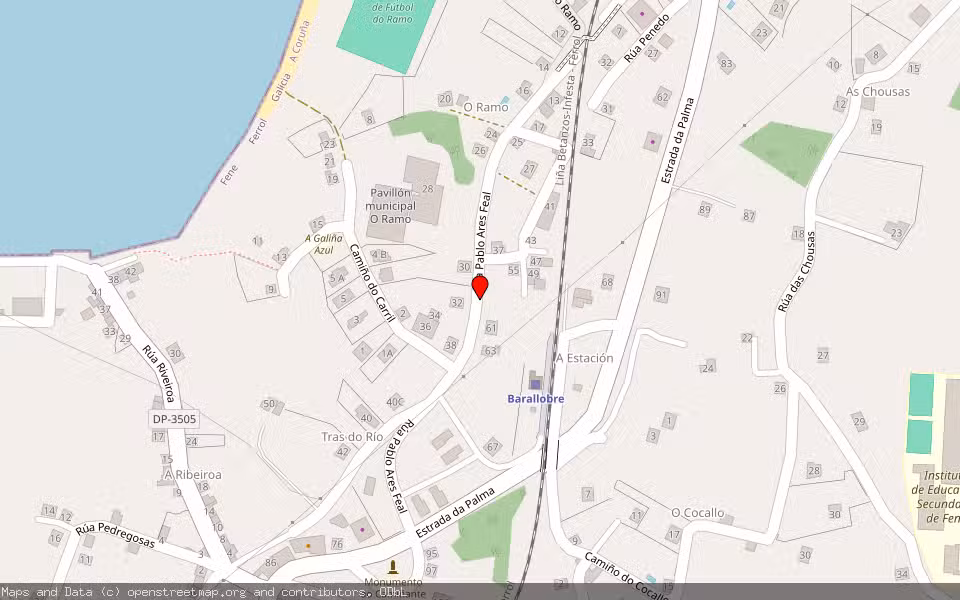 Mapa de Subasta Inmueble (Finca rústica) en Fene, A Coruña