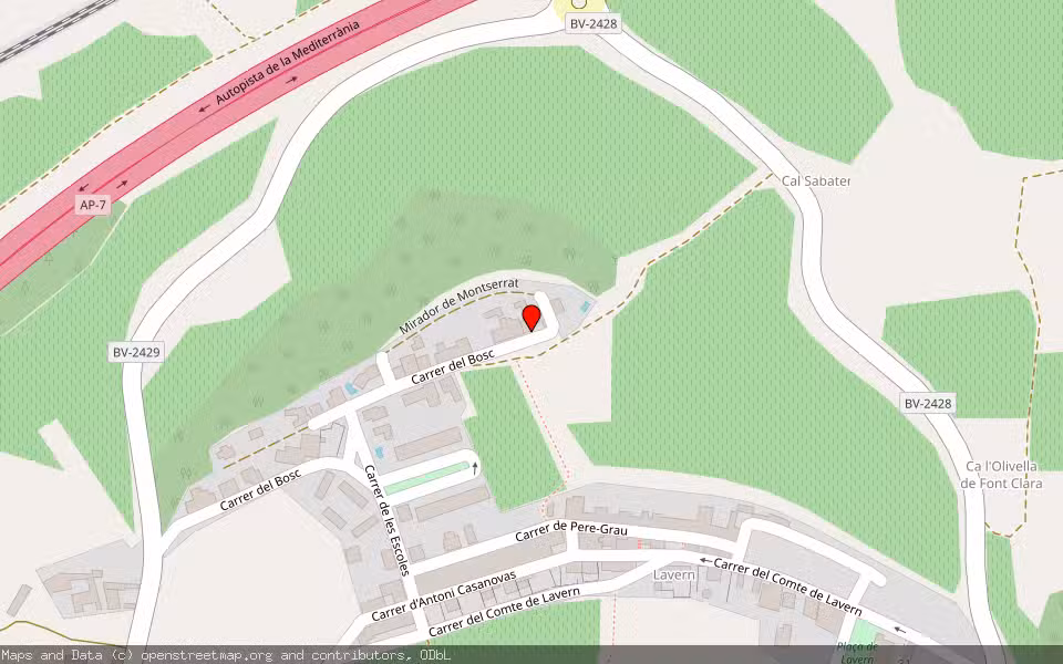 Mapa de Subasta Inmueble (Vivienda) en Lavern (subirats), Barcelona