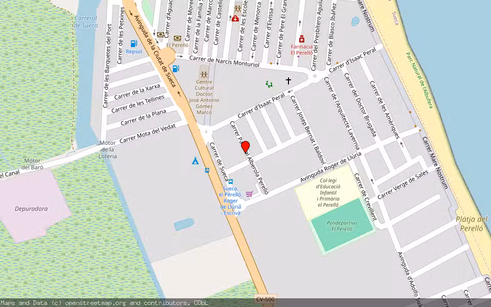 Mapa de Subasta Inmueble (Vivienda) en Sueca, Valencia/València
