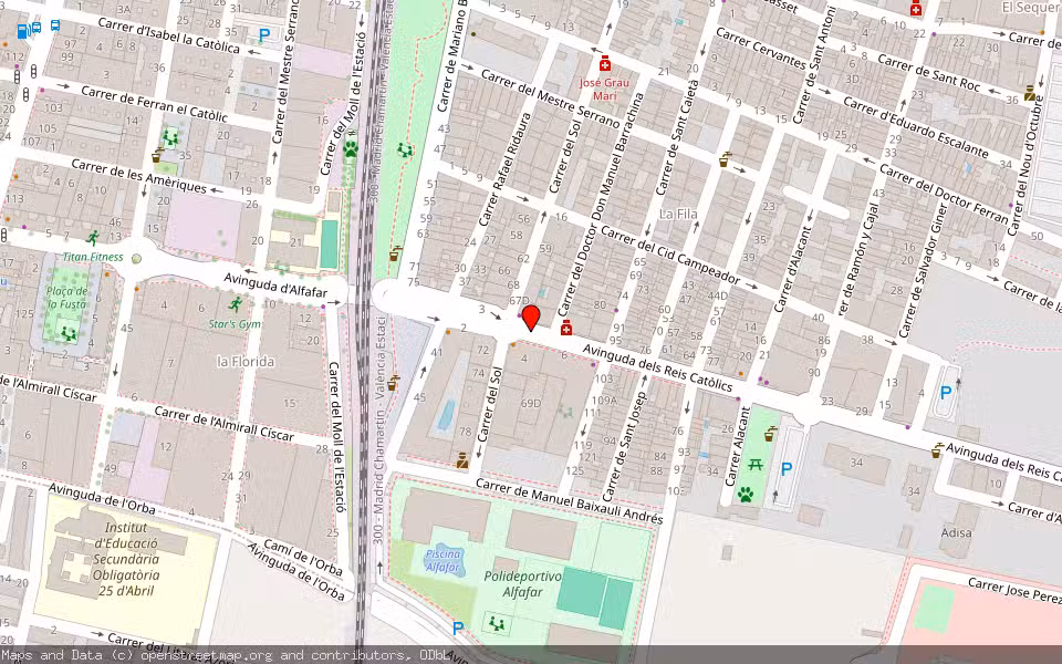Mapa de Subasta Inmueble (Vivienda) en Alfafar, Valencia/València
