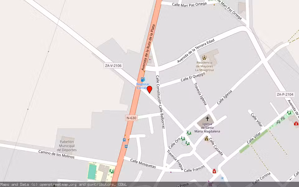 Mapa de Subasta Inmueble (Vivienda) en Corrales Del Vino, Zamora
