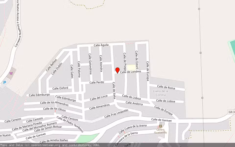 Mapa de Subasta Inmueble (Vivienda) en Iznalloz, Granada