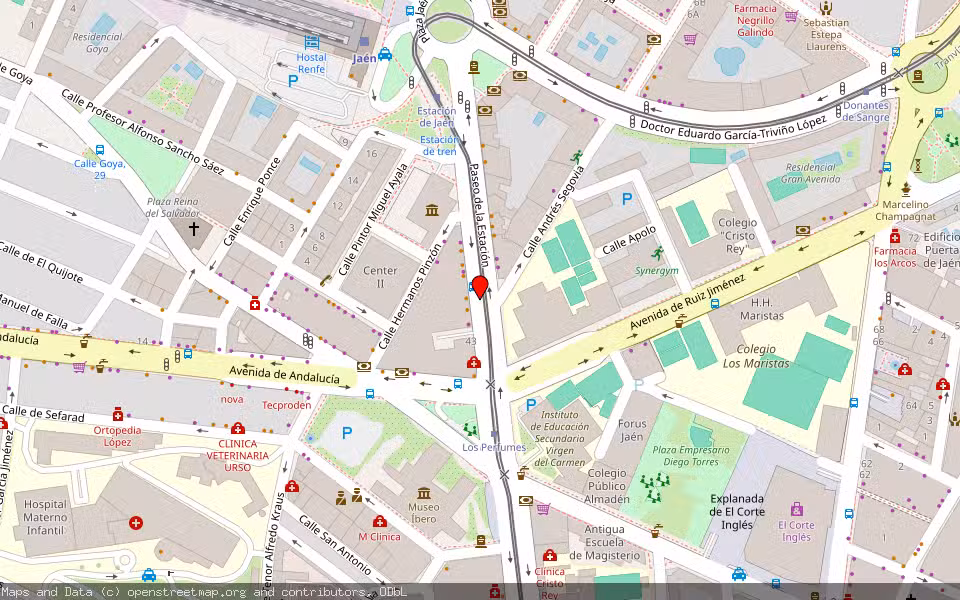 Mapa de Subasta Inmueble (Garaje) en Jaen, Jaén