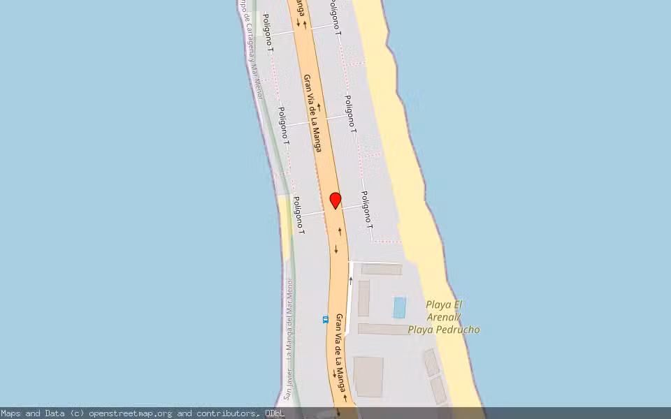 Mapa de Subasta Inmueble (Vivienda) en San Javier, Murcia