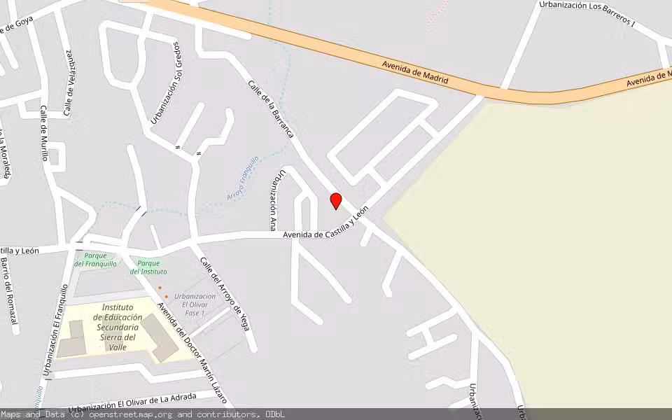 Mapa de Subasta Inmueble (Vivienda) en La Adrada, Ávila