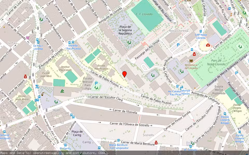 Mapa de Subasta Inmueble (Vivienda) en Badalona, Barcelona