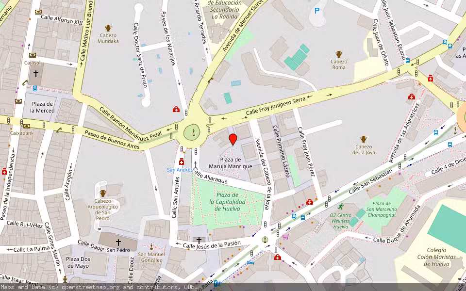 Mapa de Subasta Inmueble (Garaje) en Huelva