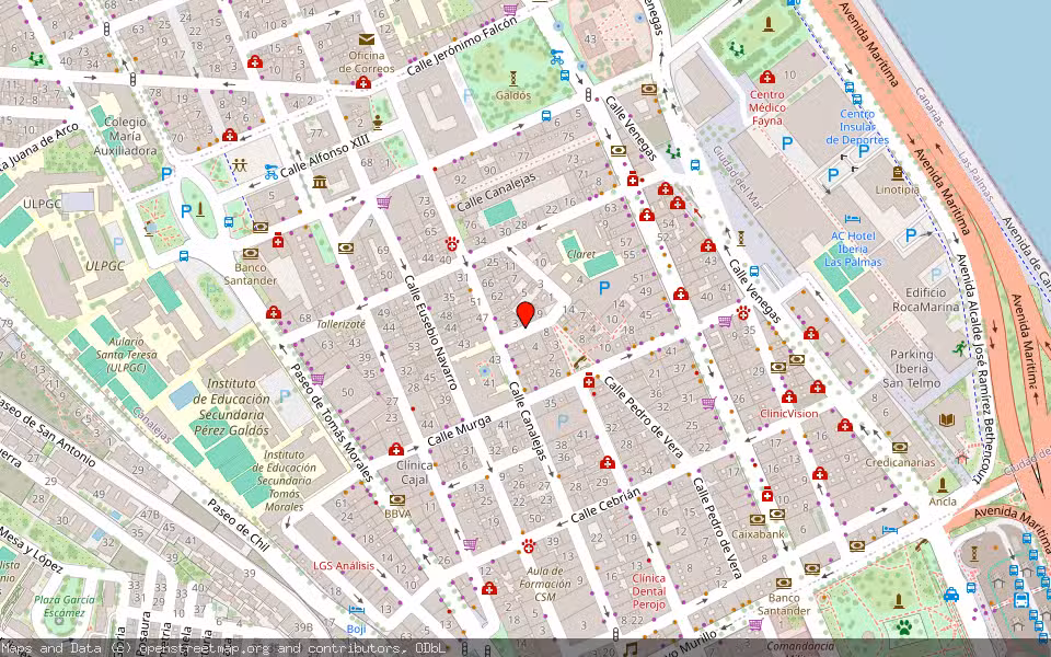 Mapa de Subasta Inmueble (Vivienda) en Las Palmas De Gran Canaria, Las Palmas