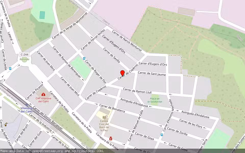 Mapa de Subasta Inmueble (Vivienda) en Vilanova Del Cami, Barcelona