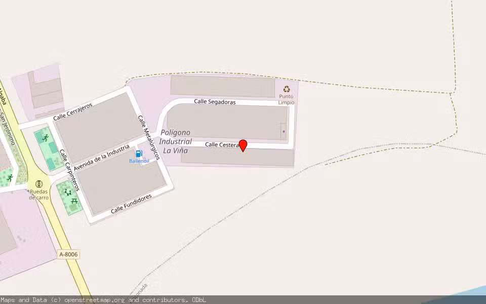 Mapa de Subasta Inmueble (Nave industrial) en La Algaba, Sevilla