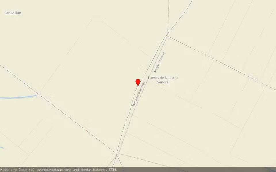 Mapa de Subasta Inmueble (Finca rústica) en Monasterio De Vega, Valladolid