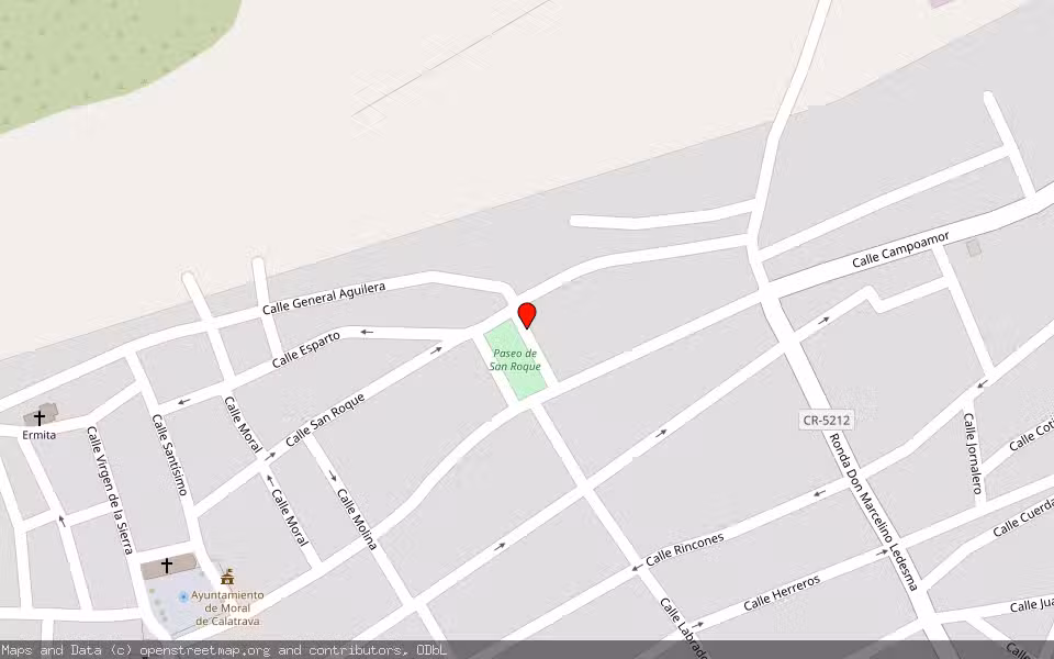 Mapa de Subasta Inmueble (Vivienda) en Moral De Calatrava, Ciudad Real