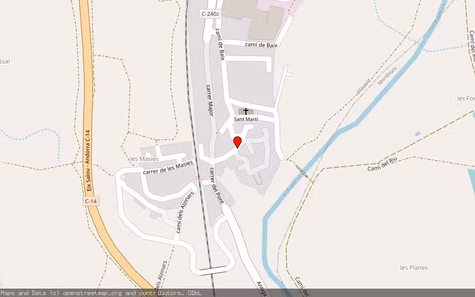 Mapa de Subasta Inmueble (Vivienda) en Vilaverd, Tarragona