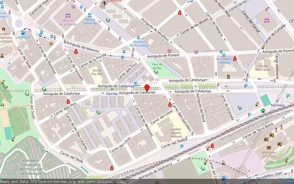 Mapa de Subasta Inmueble (Vivienda) en L'hospitalet De Llobregat, Barcelona