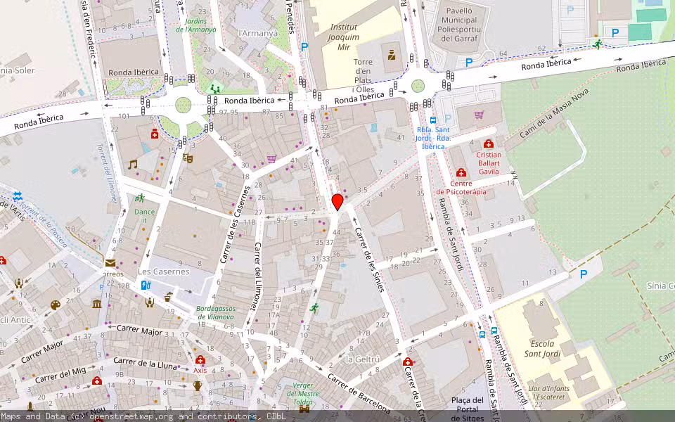 Mapa de Subasta Inmueble (Vivienda) en Vilanova I La Geltrú, Barcelona