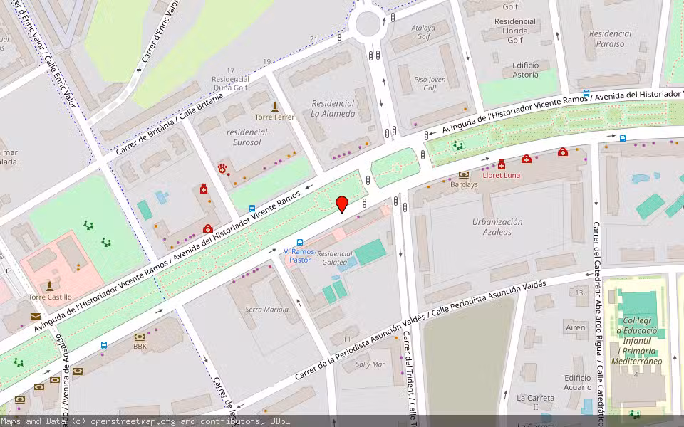 Mapa de Subasta Inmueble (Garaje) en Alicante, Alicante/Alacant