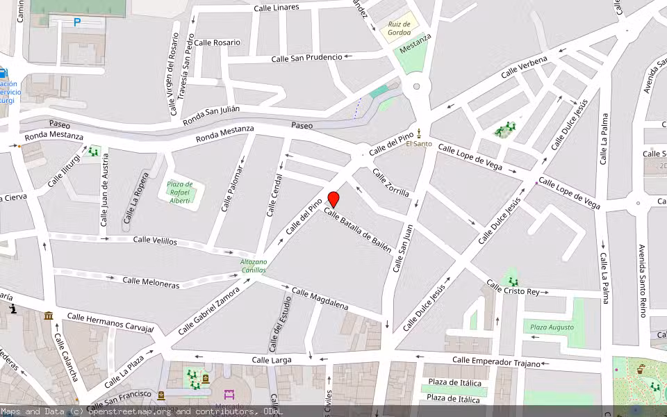 Mapa de Subasta Inmueble (Vivienda) en Andujar, Jaén