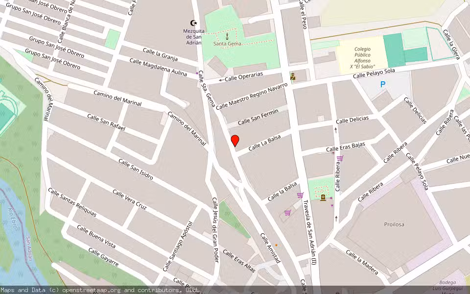 Mapa de Subasta Inmueble (Vivienda) en San Adrián, Navarra