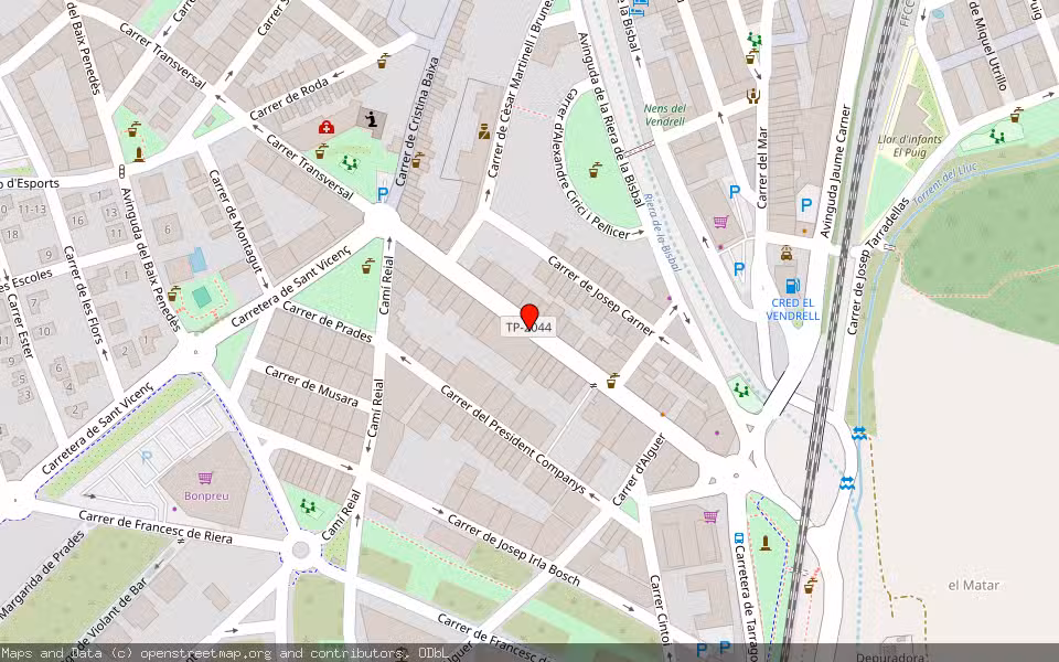 Mapa de Subasta Inmueble (Vivienda) en El Vendrell, Tarragona