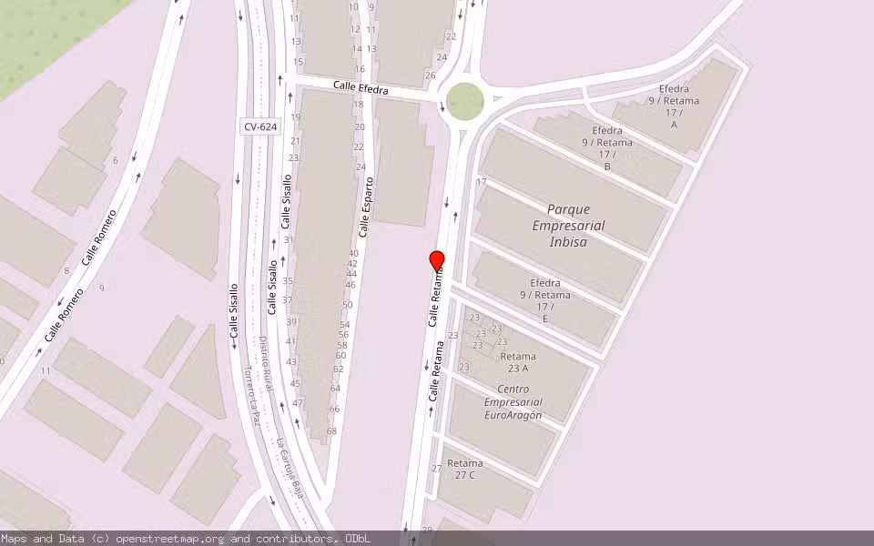 Mapa de Subasta Inmueble (Nave industrial) en Zaragoza
