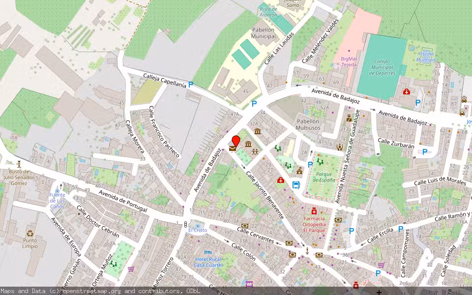 Mapa de Subasta Inmueble (Vivienda) en San Vicente De Alcántara, Badajoz