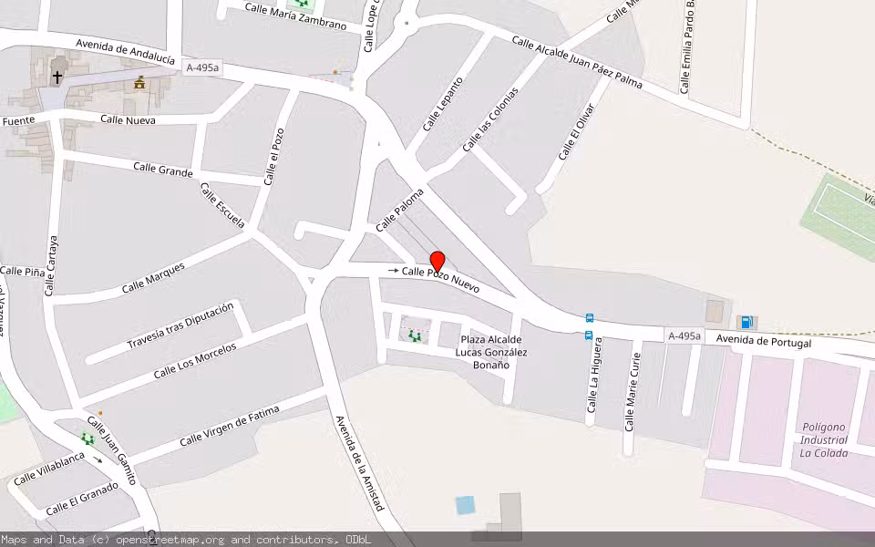 Mapa de Subasta Inmueble (Vivienda) en San Bartolome De La Torre, Huelva