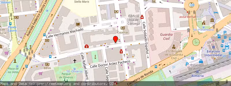 Mapa de Subasta de Inmueble (Local comercial) en Almeria, Almería 