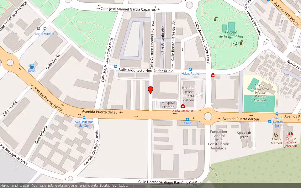 Mapa de Subasta Inmueble (Vivienda) en Jerez De La Frontera, Cádiz